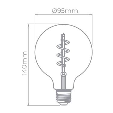 Imagem de Lampada Led Balloon G95 Vintage Espiral 2,5W