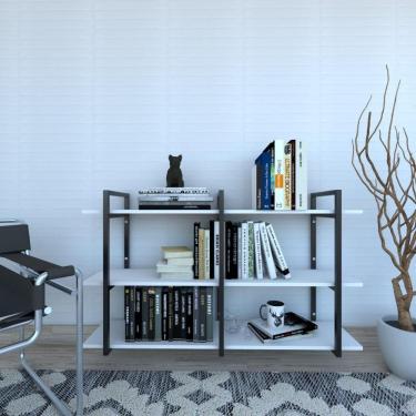 Imagem de Prateleira Escritorio Estante Infantil Branco Sala Pratileira Estante Mdf Prateleira Industrial