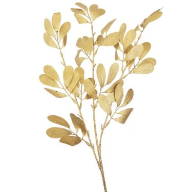 Imagem de Galho Decorativo Folhas Douradas 70cm 70cm