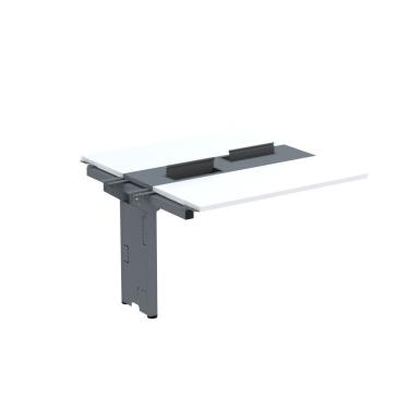 Imagem de Complemento De Mesa Plataforma Para Coworking Para 2 Pessoas 150x140 Branco-grafito