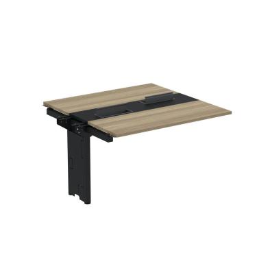 Imagem de Complemento De Mesa Plataforma Para Coworking Para 2 Pessoas 120x120 Noce Naturalle -preto