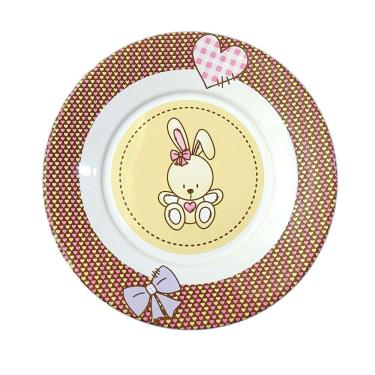 Imagem de Prato Infantil Cerâmica Rosa Menina Desenhado Cerâmico Crianças Feminino Tramontina