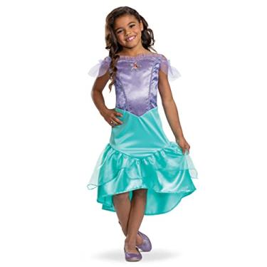 Imagem de Recycled Blend Kids Ariel Costume, Official Disney The Little Mermaid Halloween Costume Outfit, Kids Size (3T-4T)
