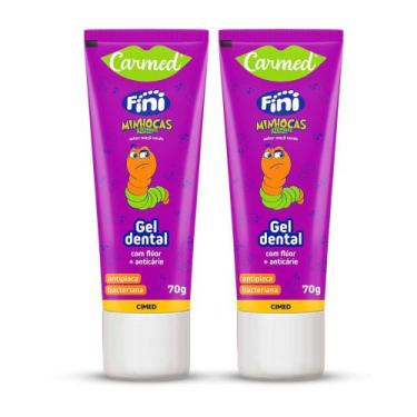 Imagem de Kit 2 und Gel Dental Carmed Fini Minhocas 70g - CIMED