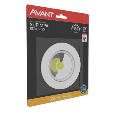 Imagem de Luminária Led Spot 12W Redonda Avant Supimpa Bivolt Amarela