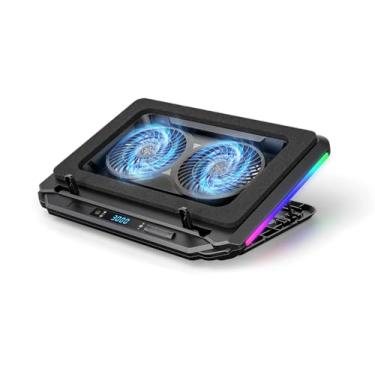 Imagem de Katruy Almofada De Resfriamento Para Laptop Gamer Com Ventilador Turbo Potente, Cooler Rgb Infinitamente Variável, Espuma Selada Laptops 14 A 21 Polegadas