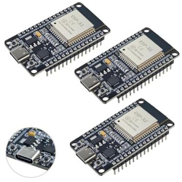Imagem de Hosyond Placa De Desenvolvimento Esp32 Esp-32S Com 3 Unidades, Usb-C, Wi-Fi, Bluetooth, 2,4 Ghz, Microcontrolador Dual Core Para Arduino Ide, Suporte Ap/Sta/Ap+Sta, Chip Cp2102 Esp-Wroom-32