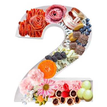 Imagem de Valguri Bandeja De Papelão Com Números Para Preenchimento 12" Doces, Charcutaria, Prato Festa (Branco, 2 Formatos)