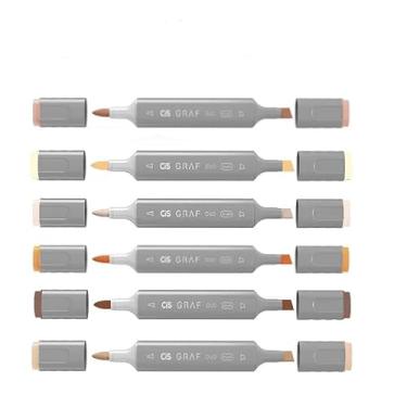 Imagem de Caneta Cis Graf Duo Brush 6 Tons De Pele