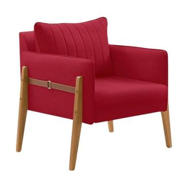 Imagem de Poltrona Orion Veludo Vermelha - House Deccor