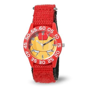Imagem de Marvel Relógio infantil com pulseira de nylon de quartzo analógico Time Teacher, Vermelho