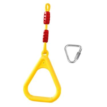 Imagem de Colaxi Argolas de ginástica para crianças Argolas de ginástica Exercício Seguro Sólido Escalada Pista de obstáculos para treino Acessórios para playground Ao, Amarelo