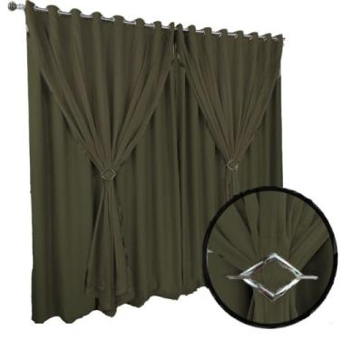 Imagem de cortina blackout Ana quarto de janela 5,50 x 2,70 preto - Bravin Corti