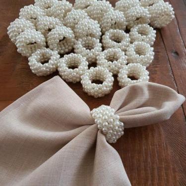 Imagem de Kit 04 Anéis Porta Guardanapo Argola Prendedor Mesa Posta Ouriço de Pé