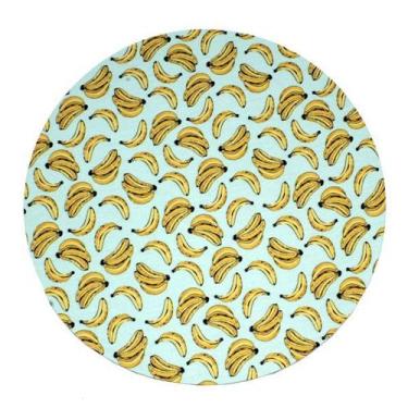 Imagem de Capa De Sousplat em Tecido Tricoline Bananas Para Base Mdf 35cm - M&G 