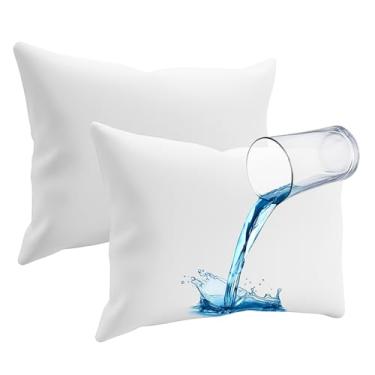 Imagem de Capa Protetora de Travesseiro Impermeável, 100% à Prova d'Água, Conjunto com 2 Unidades (Branca, 4 capas)