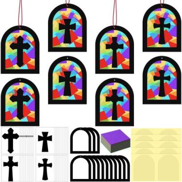 Imagem de Kit de artesanato Chiisong Religious Cross Crafts com papel de seda