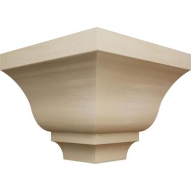 Imagem de 2 5/20.3 cm P x 8 cm A WM48 Americraft Madeira maciça Grau TrimPro Crown Molding Outside Corner, Poplar (Matches Moulding MLDW01X04WM48PO)