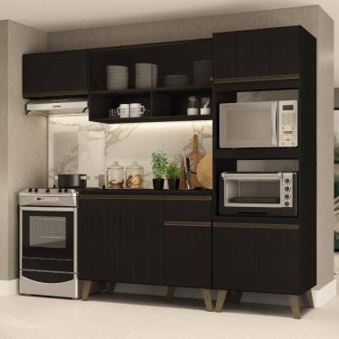 Imagem de Armário de Cozinha Completa Atlanta Home Preto Touch