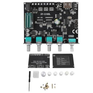 Imagem de Placa de receptor de áudio estéreo Bluetooth 5.0 2.1 canal módulo de amplificador digital com controle de graves agudos para o de teatro em casa e projetos de áudio DIY