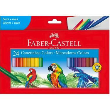 Imagem de Canetinha Hidrográfica Prestocolor 24 Cores Faber Castell