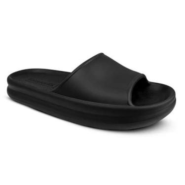Imagem de Chinelo Nuvem Boa Onda Feminino Slide Vibe Confortavel, Preto, 35