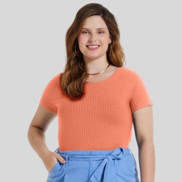 Imagem de BLUSA BÁSICA CANELADA PLUS SIZE-Feminino