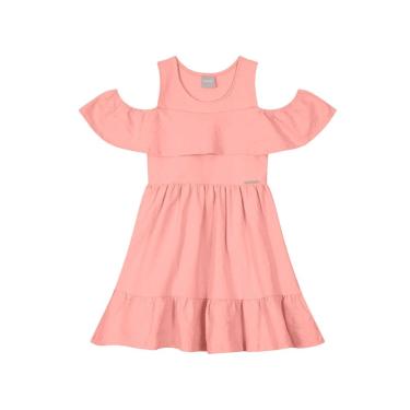 Imagem de Vestido Infantil Menina em Cotton - Rosa - Mundi