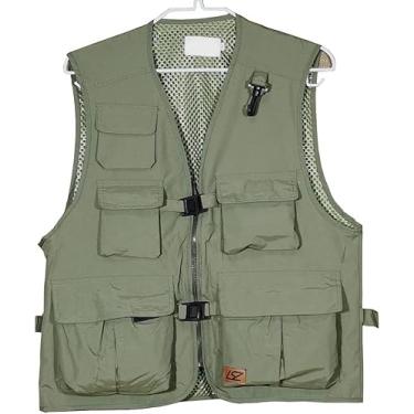Imagem de Colete De Carga Para Homens E Mulheres Ao Ar Livre Para Caça Militar Escalada E Pesca Colete Fotográfico Com Vários Bolsos, Green, XS
