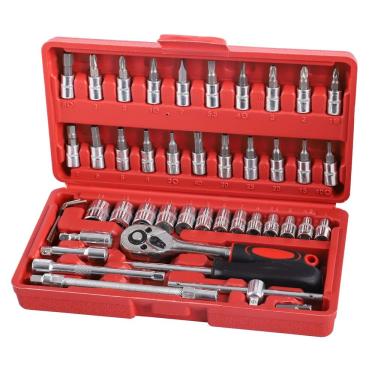 Imagem de Jogo De Soquete Sextavado 4-14mm CR-V 1/4  46 Peças 0KY Eda