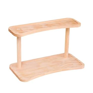 Imagem de DimyFew Organizador de Mesa, Prateleiras de Escritório, Suporte Prático Multiuso para Artigos de Papelaria, Organizador de Cosméticos para de Escritór, marrom, Tamanho real