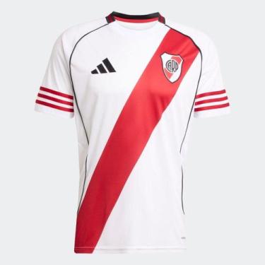 Imagem de Camisa River Plate Home 25/26 s/n Torcedor Adidas Masculina, Branco, M