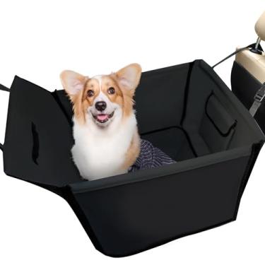 Imagem de Assento de carro Winbate para cães médios com bolsos, assento de carro impermeável para cães de porte médio e grande, à prova de arranhões, rede antiderrapante para cães e animais de estimação lavável (ajuste universal de 3 cores)