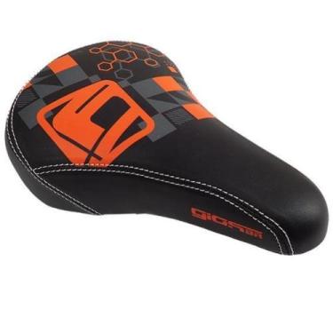 Imagem de Selim Gios Bmx Sela Bike Bicicleta Preto / Laranja