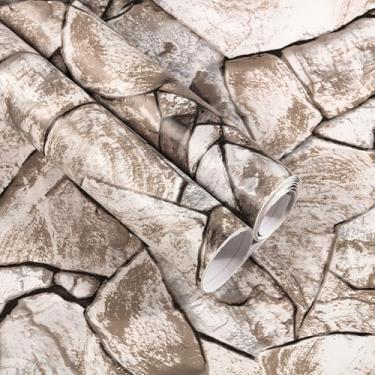 Imagem de Papel de parede autoadesivo retrô 3D estilo industrial bar cabeleireiro decoração fundo parede notas adesivas