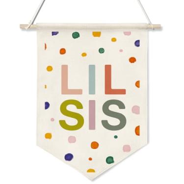 Imagem de ZTGDA Banner de arte de parede infantil, pôster de tipografia em tela, 40,6 x 27,4 cm, haste para pendurar, creme com letras coloridas (KD16)