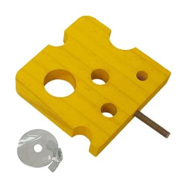 Imagem de WeiLaiKeQi Suporte para poleiro de pássaro, brinquedo de madeira para, plataforma para moer patas, brinquedo de exercício para playground para cacatua, Retângulo