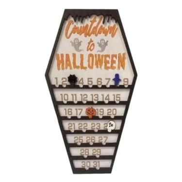 Imagem de Calendário de Contagem Decrescente para Dia das Bruxas | Decorações Festivas para Mesa,Ornamento De Mesa Decorativo De Para Quarto Sala De Jantar Armário Parede Parapeito Da Janela