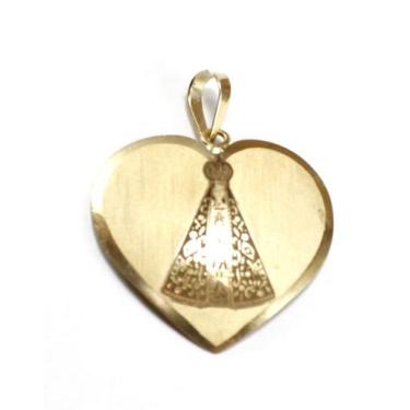 Imagem de Pingente Ouro 18k Nossa Senhora Aparecida Laser - Elegancy Joias