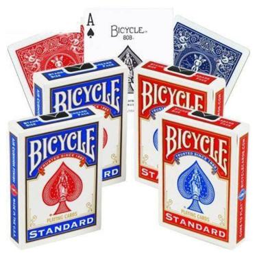 Imagem de 4 Baralhos Bicycle Standard Azul e Vermelho B+