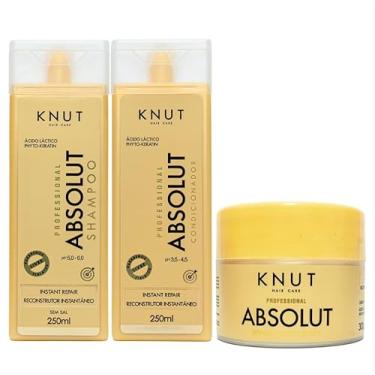 Imagem de Kit Shampoo e Condicionador Absolut Knut Máscara Hidratação 300g 3 Itens