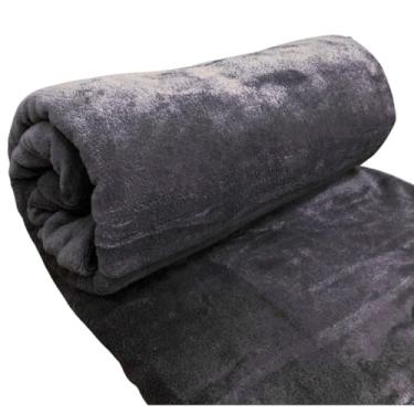 Imagem de Cobertor Coberta Manta Mantinha Microfibra Soft Fleece Casal Queen Grossa Grande Macio Aveludada Cinza