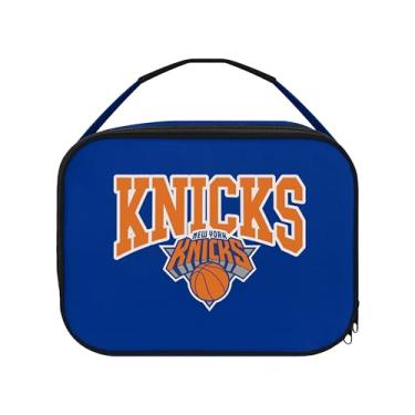 Imagem de FOCO NBA Unissex Adulto Oficialmente Licenciado Wordmark Team Color Big Logo Basketball Zip Closure 7L Lunch Bag - New York Knicks