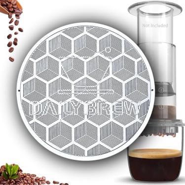 Imagem de Dailybrew Filtro de café de aço inoxidável reutilizável compatível com a cafeteira padrão AeroPress, mesmo fluxo com filtros de papel, mantendo um sabor mais rico e deliciosos óleos de café