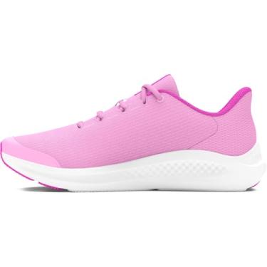 Imagem de Under Armour Tênis de corrida unissex com logotipo grande da School Pursuit 3, (600) Rosa estelar/Magenta vívido/Magenta vívido, 4 Big Kid