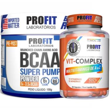 Imagem de COMBO MULTIVITAMÍNICO VIT COMPLEX 90 CÁPSULAS l BCAA 150G NATURAL SUPER PUMP l PROFIT-Unissex