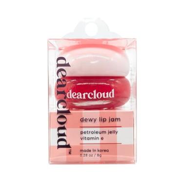 Imagem de dearcloud Dewy Lip Jam – Protetor labial hidratante e brilho com vitamina E, cuidados com a pele coreana (cereja profunda)