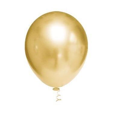 Imagem de BALÃO LISO REDONDO - PIC PIC Nº16 - OURO - Pacote com 12 unidades