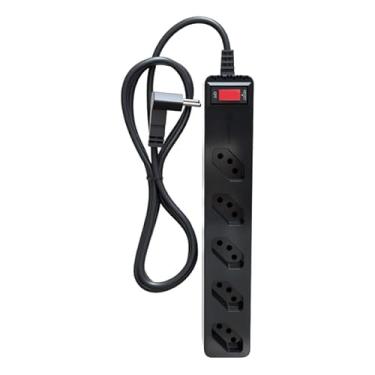 Imagem de Filtro de linha com protetor contra surtos (DPS) - 127/220 volts - 10 amperes - 5 tomadas - 3 pinos - iCLAMPER Energia 5 - LCF - Preto