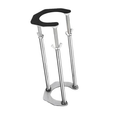 Imagem de Fenteer Suporte de pia embutido com altura ajustável, peças para equipamentos multiuso, perna de suporte de aço inoxidável de fácil instalação para cozinha